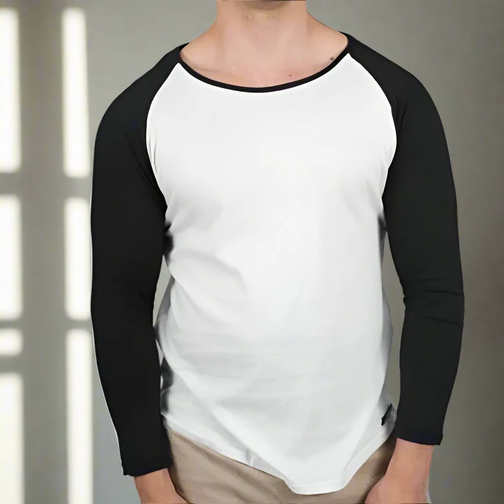 Men's Organic Cotton Two-tone  Raglan Sleeve T-shirt