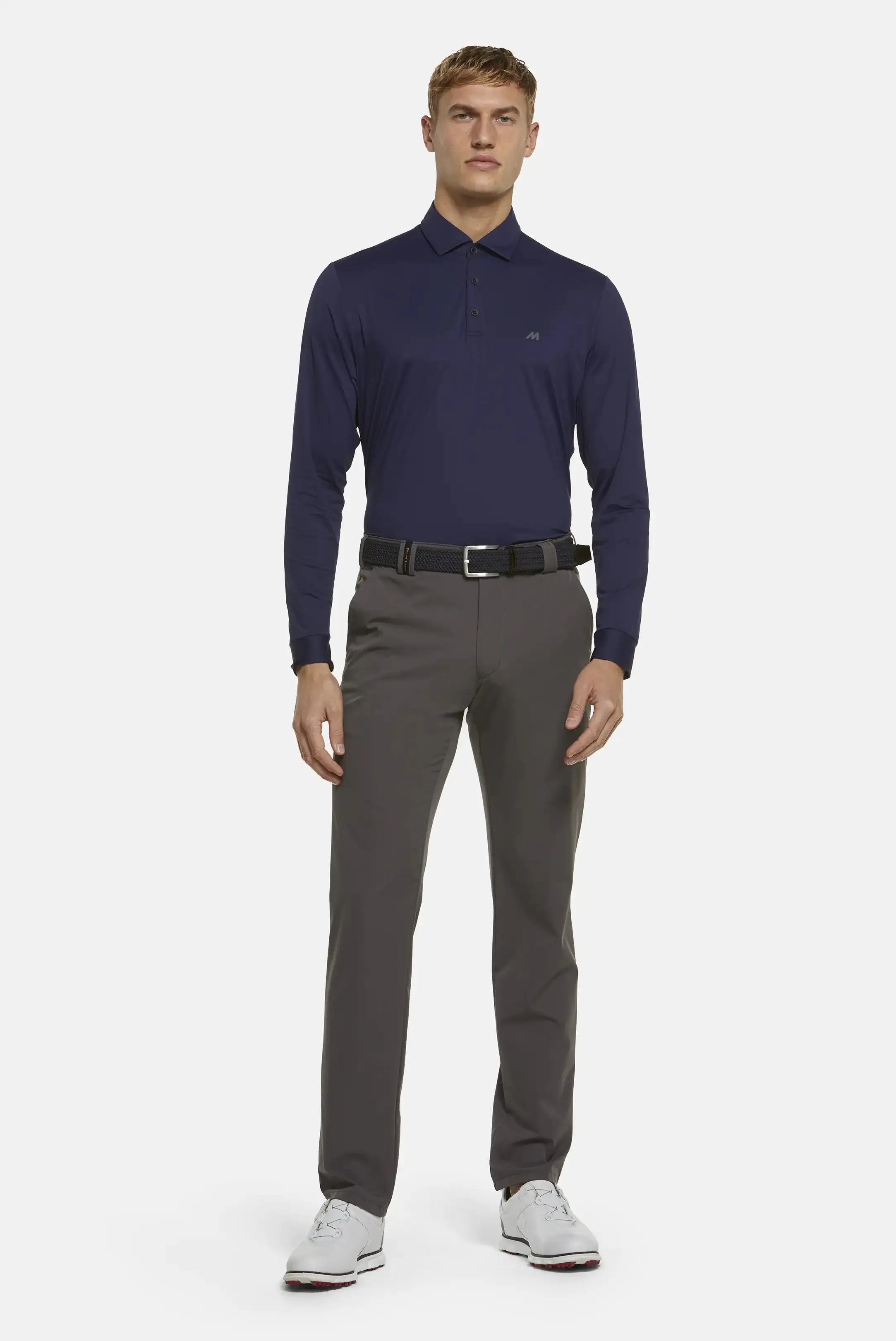 MEYER Golf Trousers - Augusta 8070 High Performance Chinos - Dark Grey