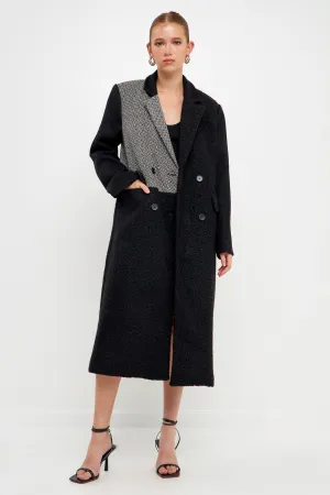 Mixed Media Long Coat