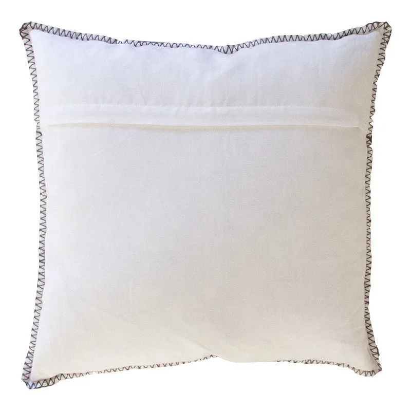 NAVY / GREY MERINO WOOL BLEND CUSHION 55cm x 55cm