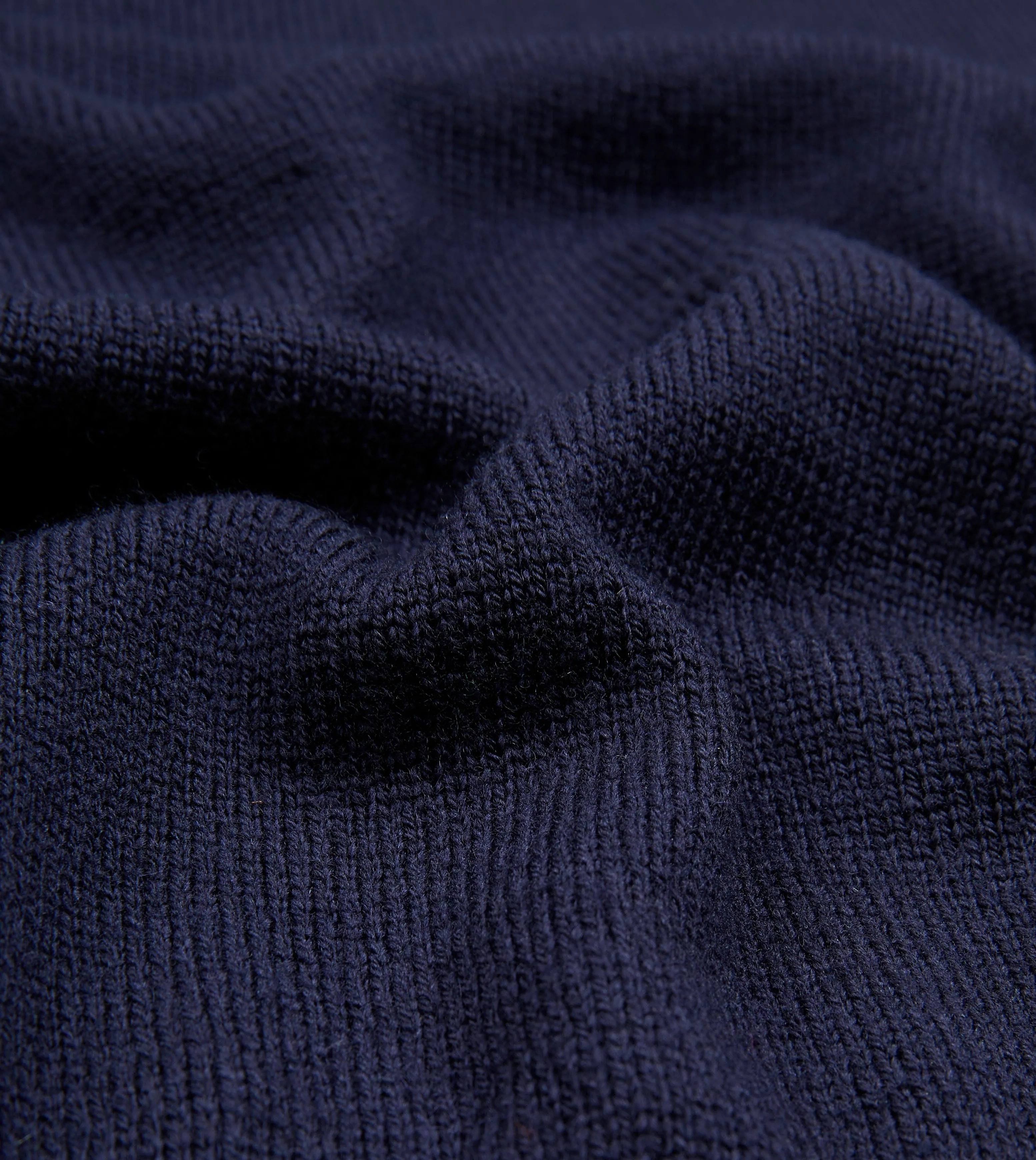 Navy Merino Wool V Neck Jumper