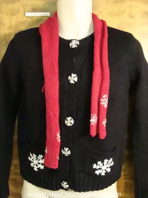 Novelty Funny Holiday Sweater with Scarf