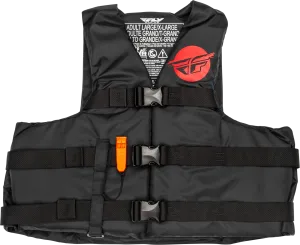 NYLON FLOTATION VEST BLACK/RED 3X