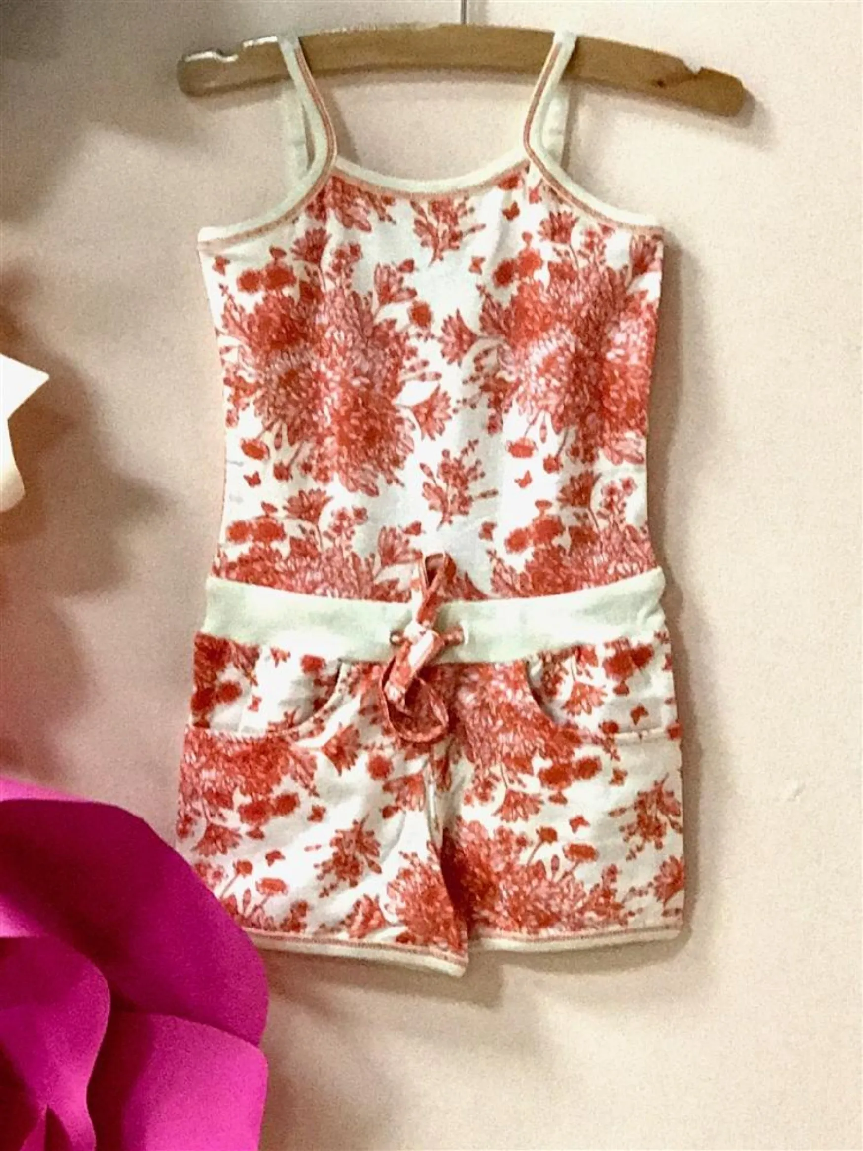 Ooh La La Couture Orange Toile Shorts Romper