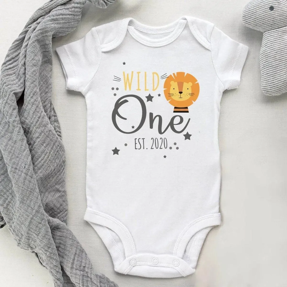 Personalised 1st Birthday Vest, Wild One Vest, First Birthday Baby Bodysuit, Personalised Baby Grow, Cake Smash Vest, Wild One Birthday Top