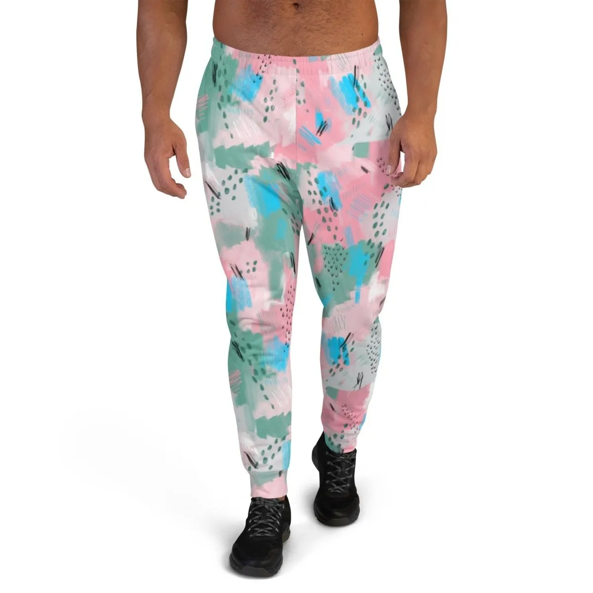 Pink Abstract Men's Street Joggers