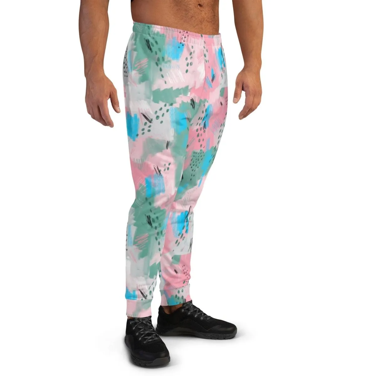 Pink Abstract Men's Street Joggers