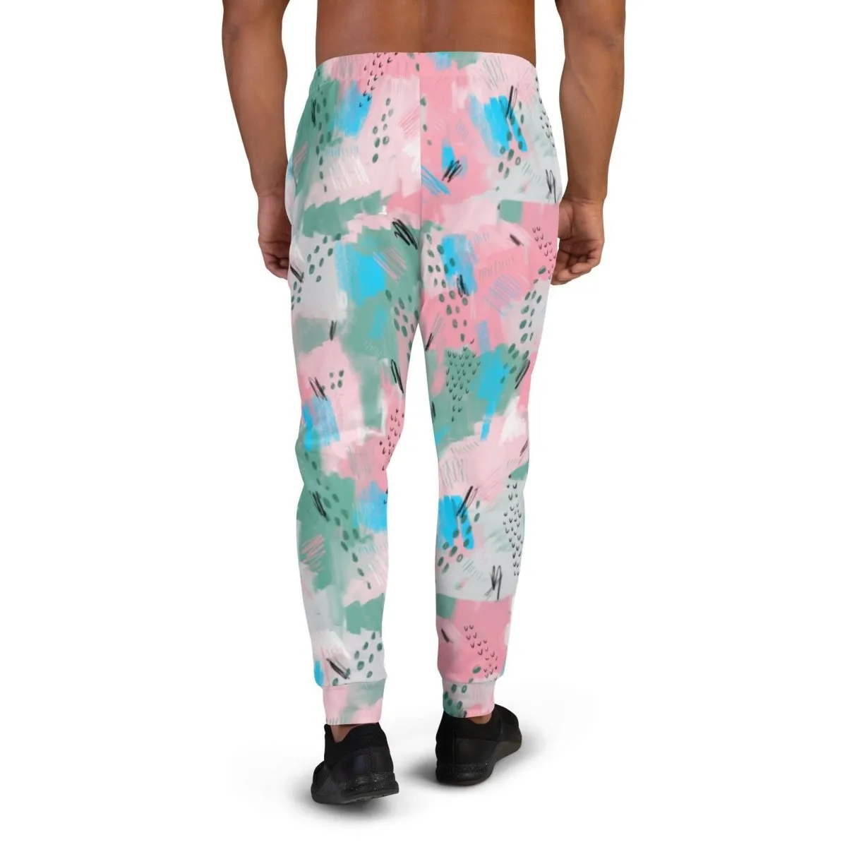 Pink Abstract Men's Street Joggers