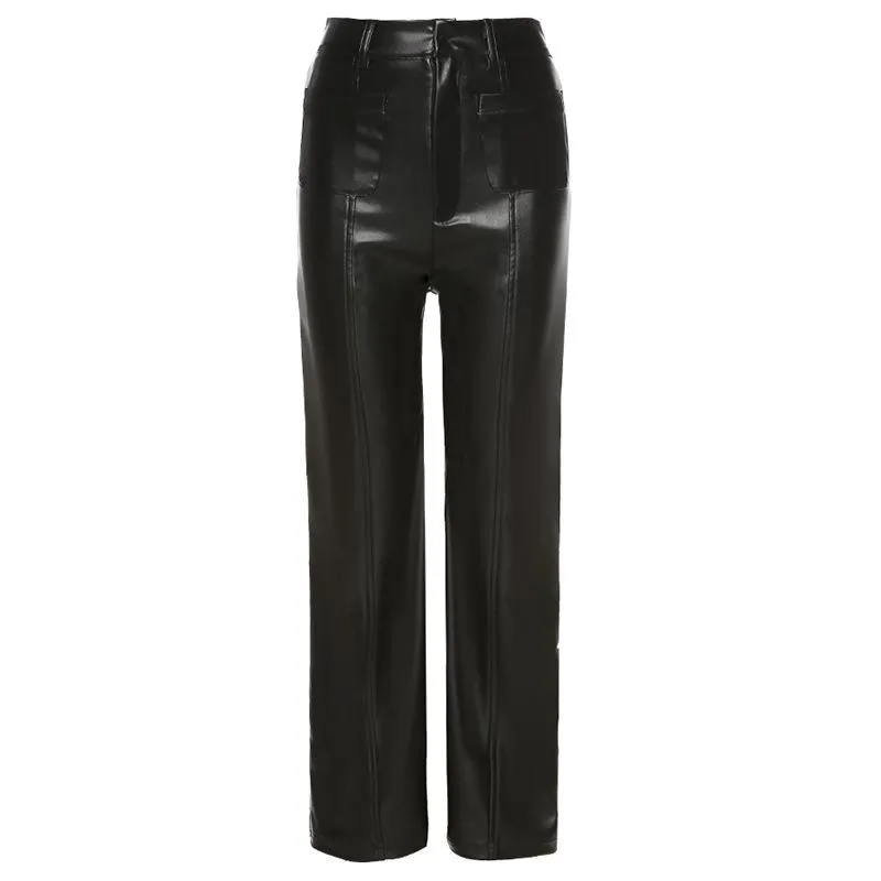 PU Motorcycle style PU Trousers