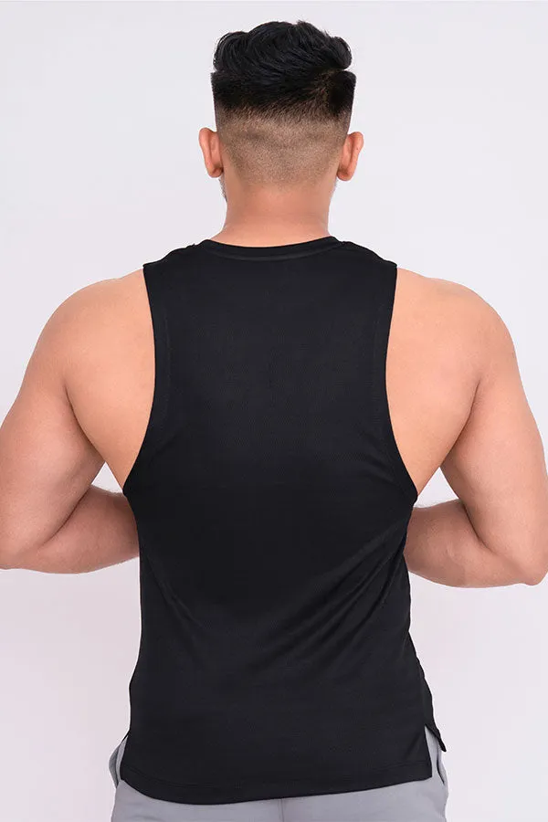 QUIRKY GYM VEST BLACK - THE BOYS