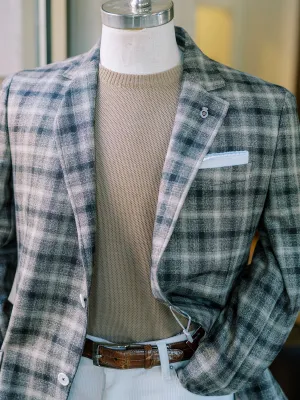 Ravazzolo Grey Checked Soft Jacket