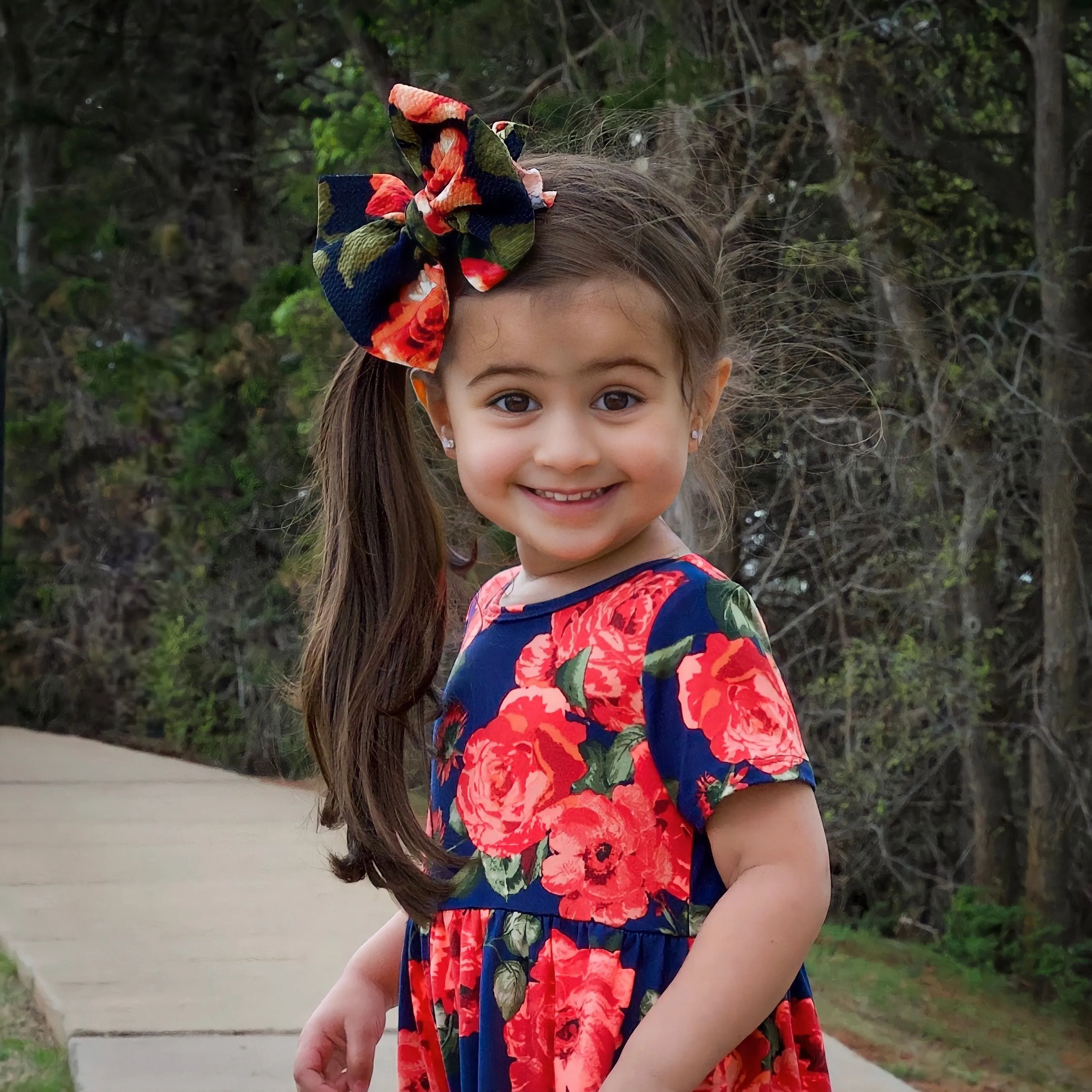 Red Floral Long Leggy Romper