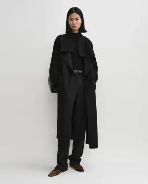 SIGNATURE WOOL CASHMERE COAT / BLACK