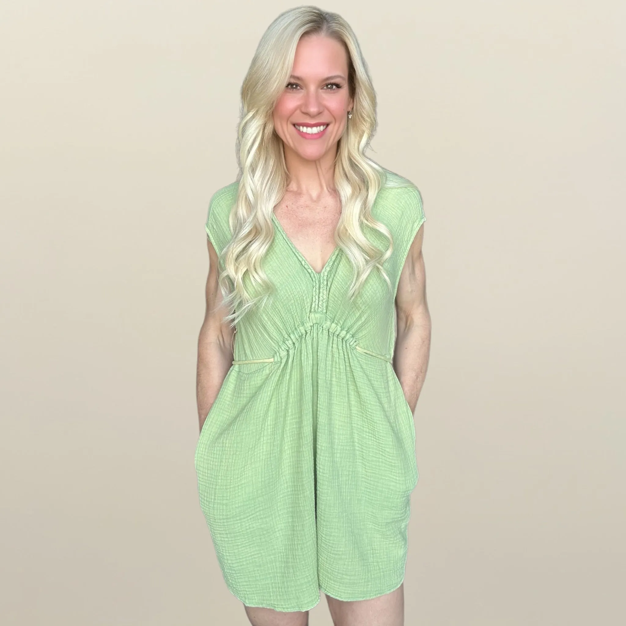 Soft Touch Romper with Back Detail