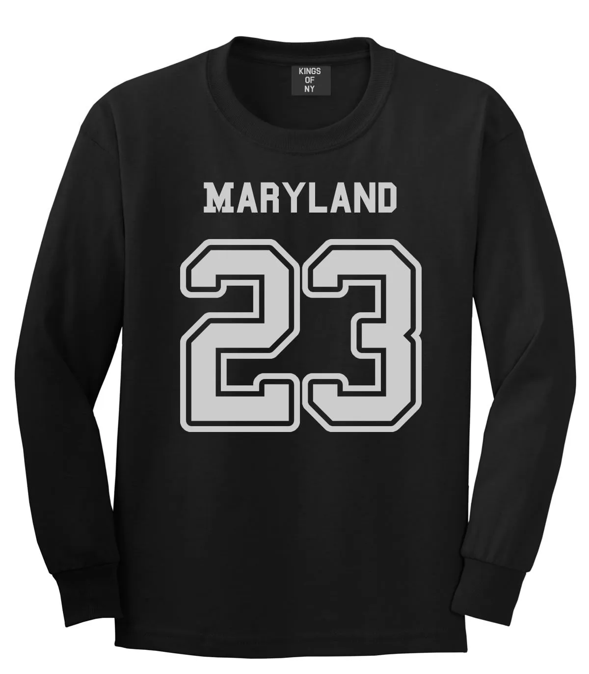 Sport Style Maryland 23 Team State Jersey Long Sleeve T-Shirt