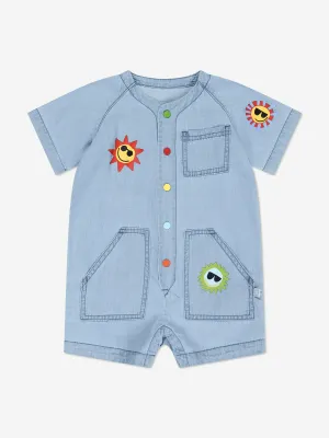 Stella McCartney Baby Boys Denim Romper in Blue