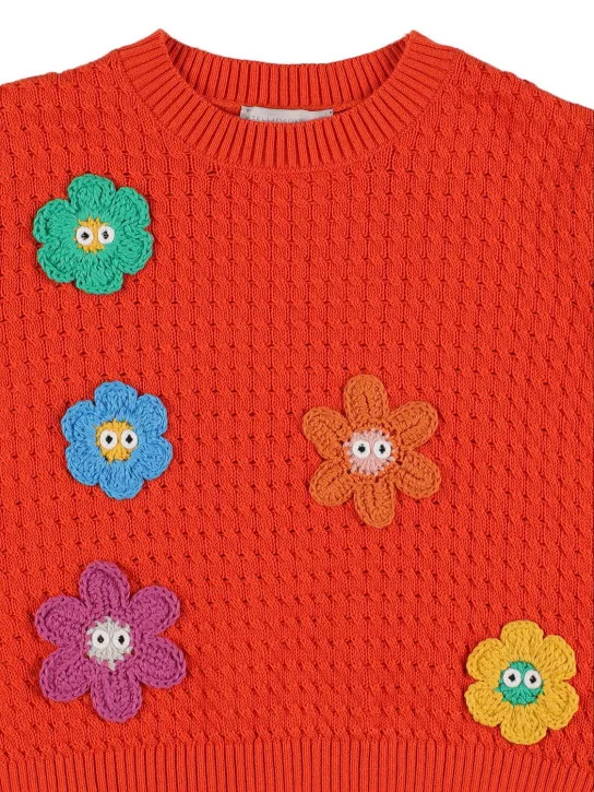 Stella McCartney Kids   Organic cotton &amp; wool knit sweater 