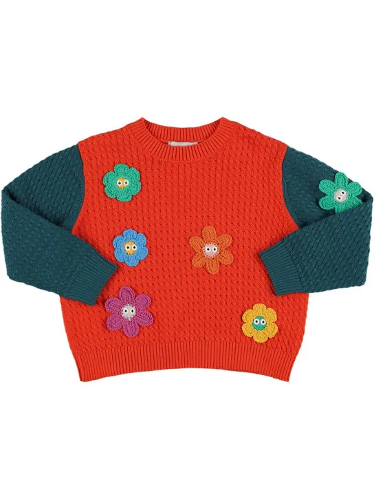 Stella McCartney Kids   Organic cotton &amp; wool knit sweater 