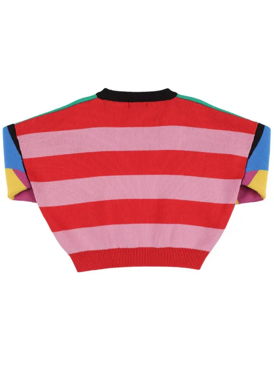 Stella McCartney Kids   Striped organic cotton &amp; wool sweater 