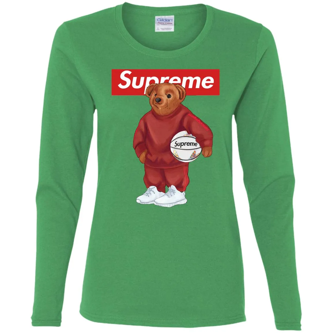 Supreme Bear Sport T-shirt Women Long Sleeve Shirt