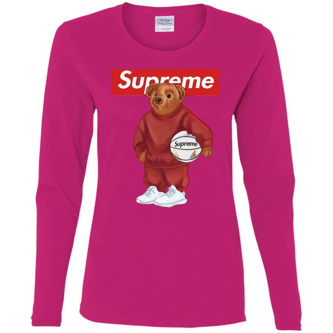 Supreme Bear Sport T-shirt Women Long Sleeve Shirt