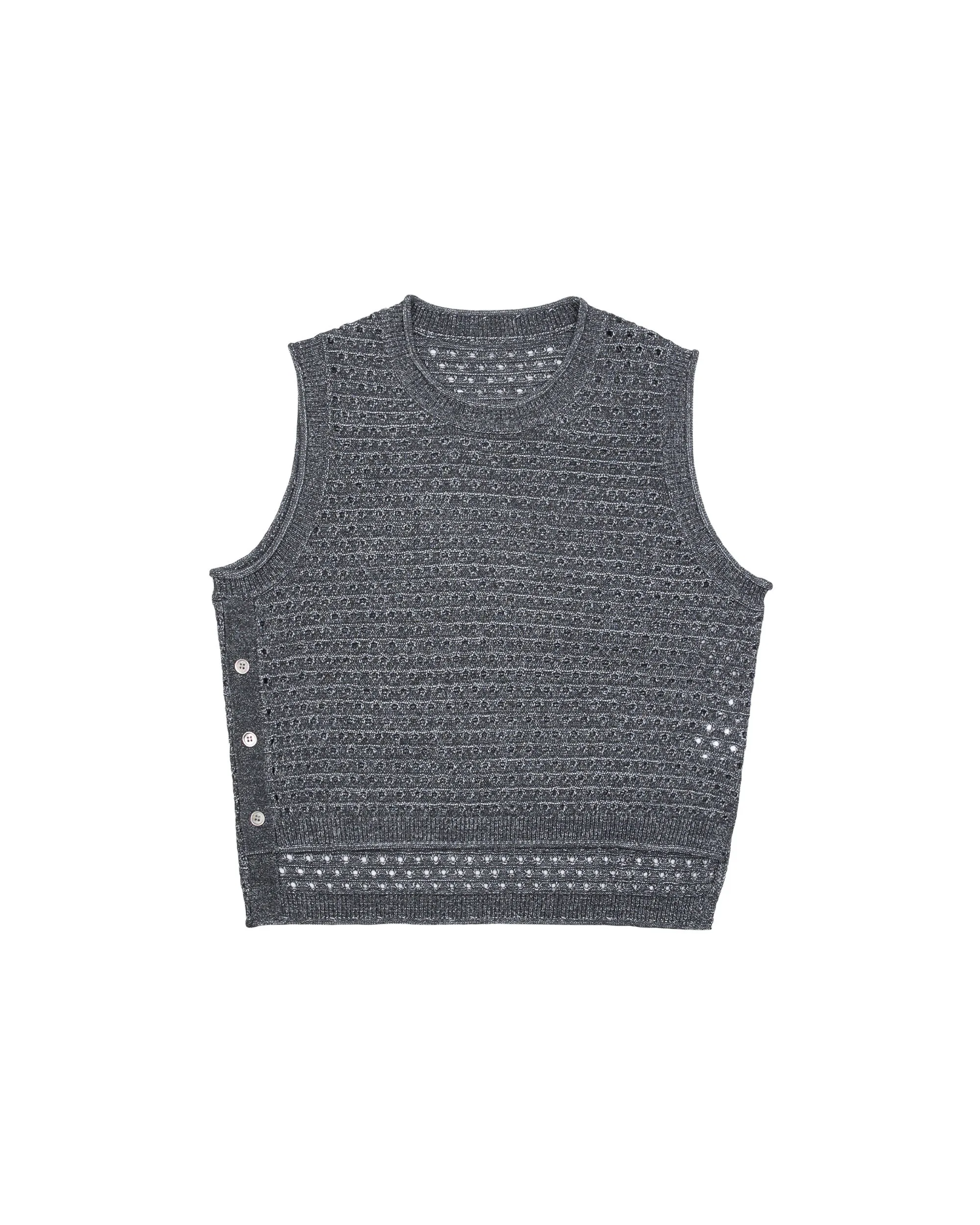 Tape Yarn Pointelle Vest