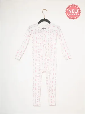 The Uptown Baby - Dalmation Dot Pink Sleep Romper