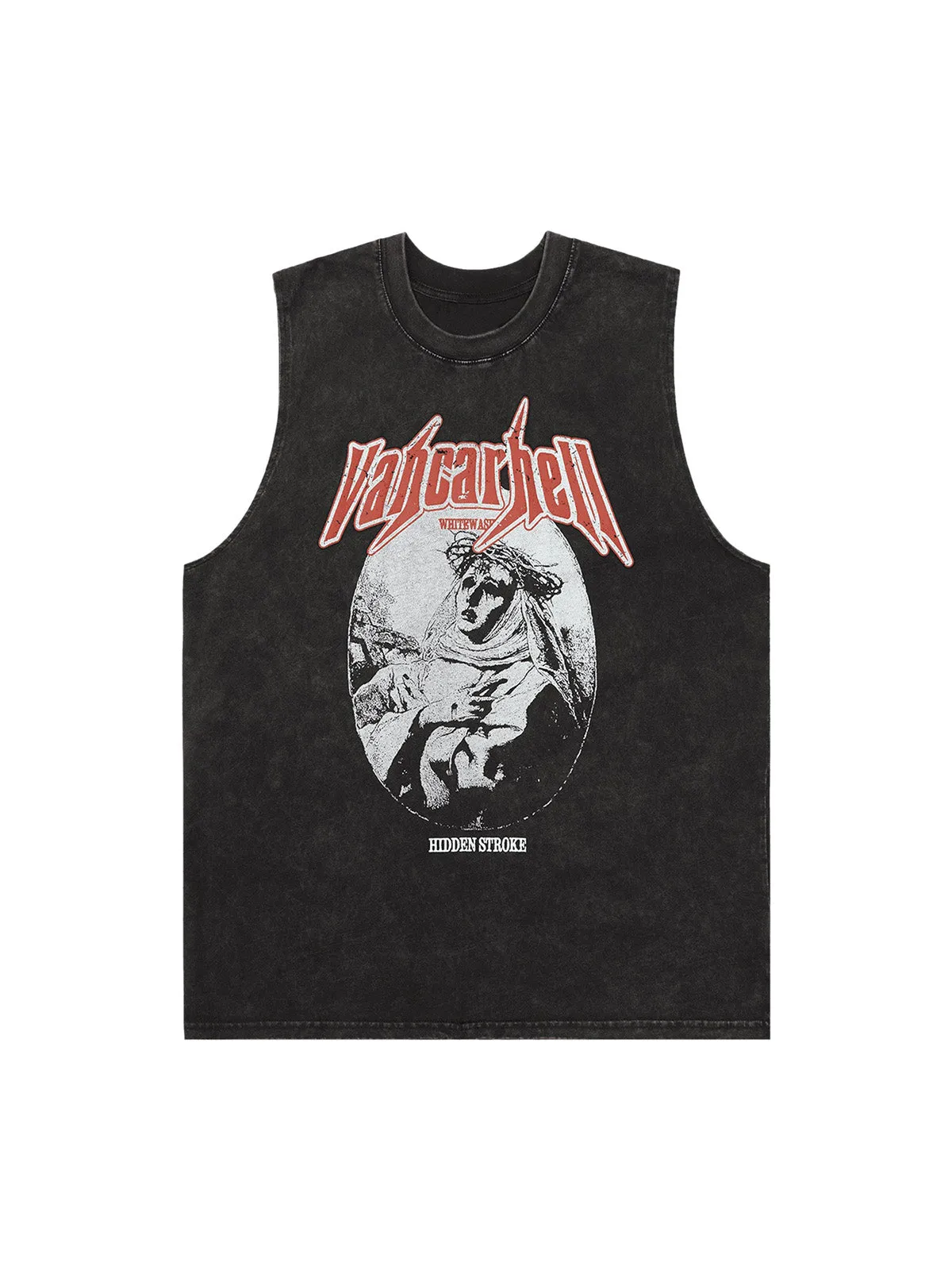 Thesupermade Retro Washed Character Thorns Street Rap Vest