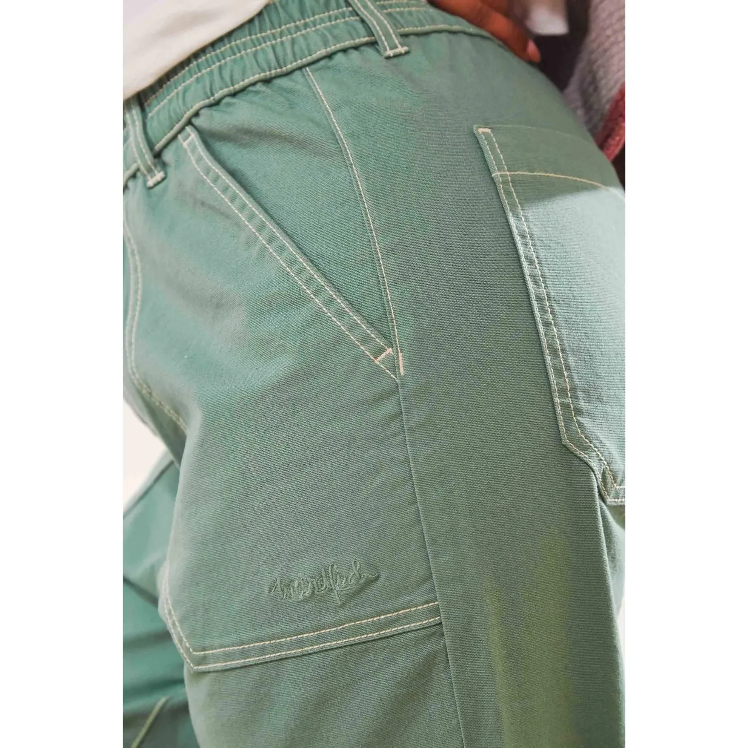 Weird Fish 18 Jade Green Malorri Organic Cotton Trouser