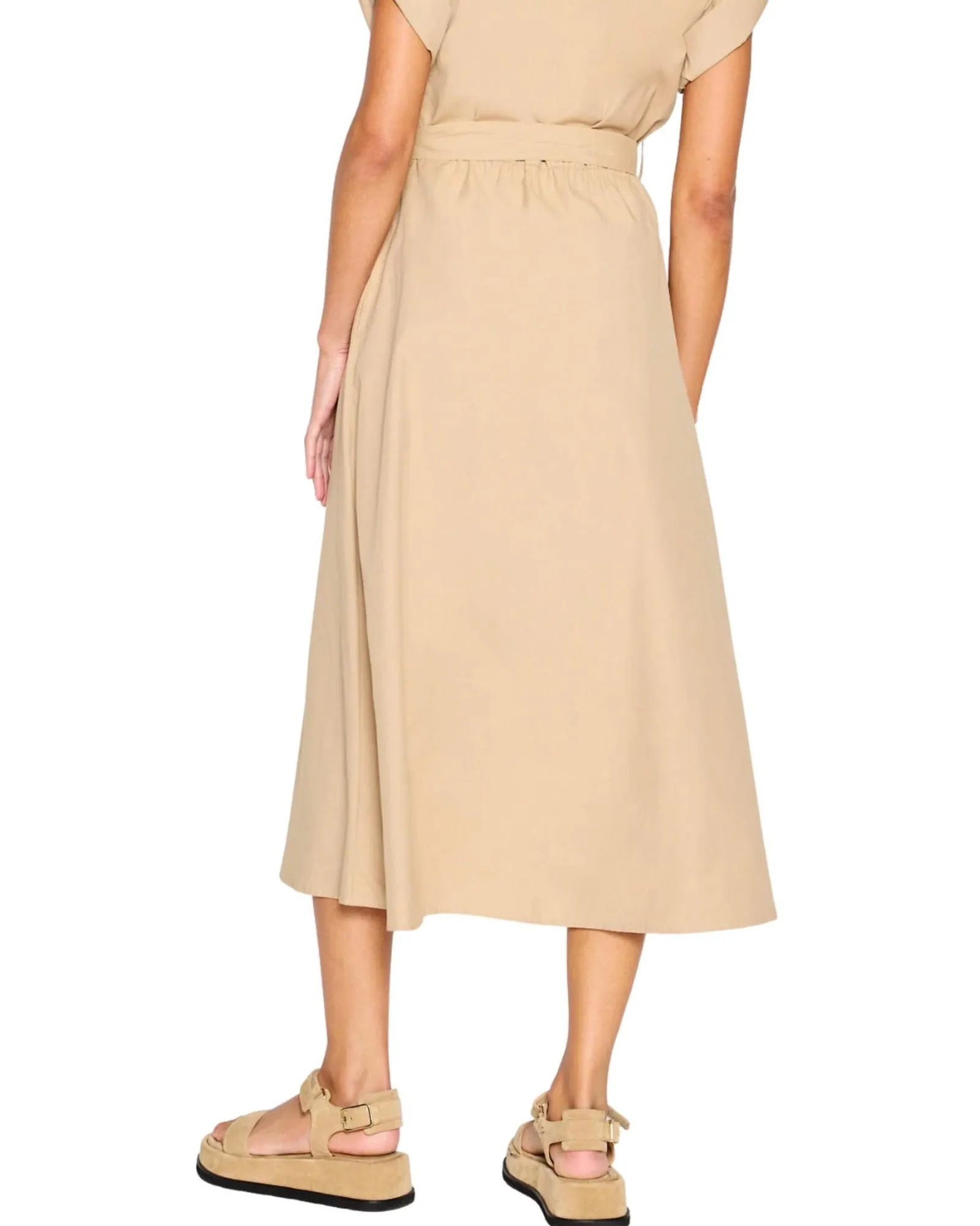 Women's Fia Belted Midi Dress In Sahara | Sahara