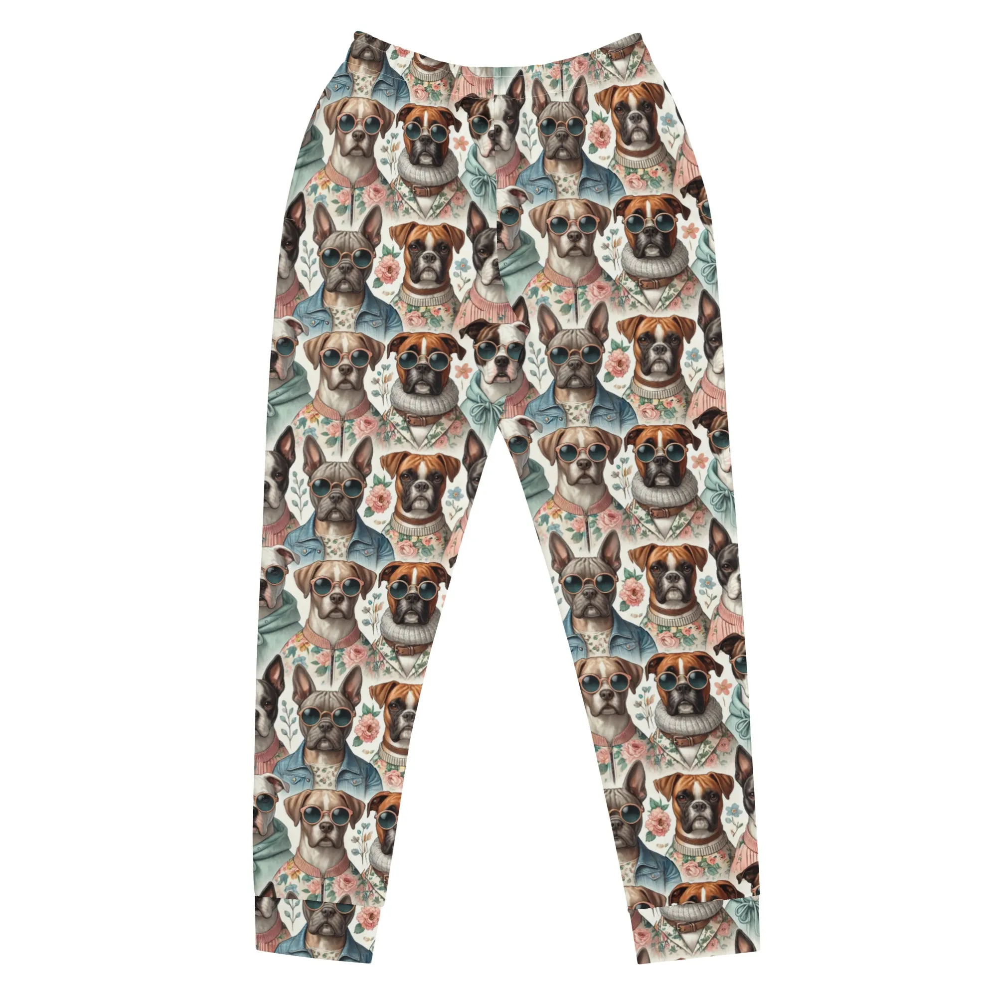 Women’s Slim Fit Joggers with Boxer, Boston Terrier, & Frenchie Print