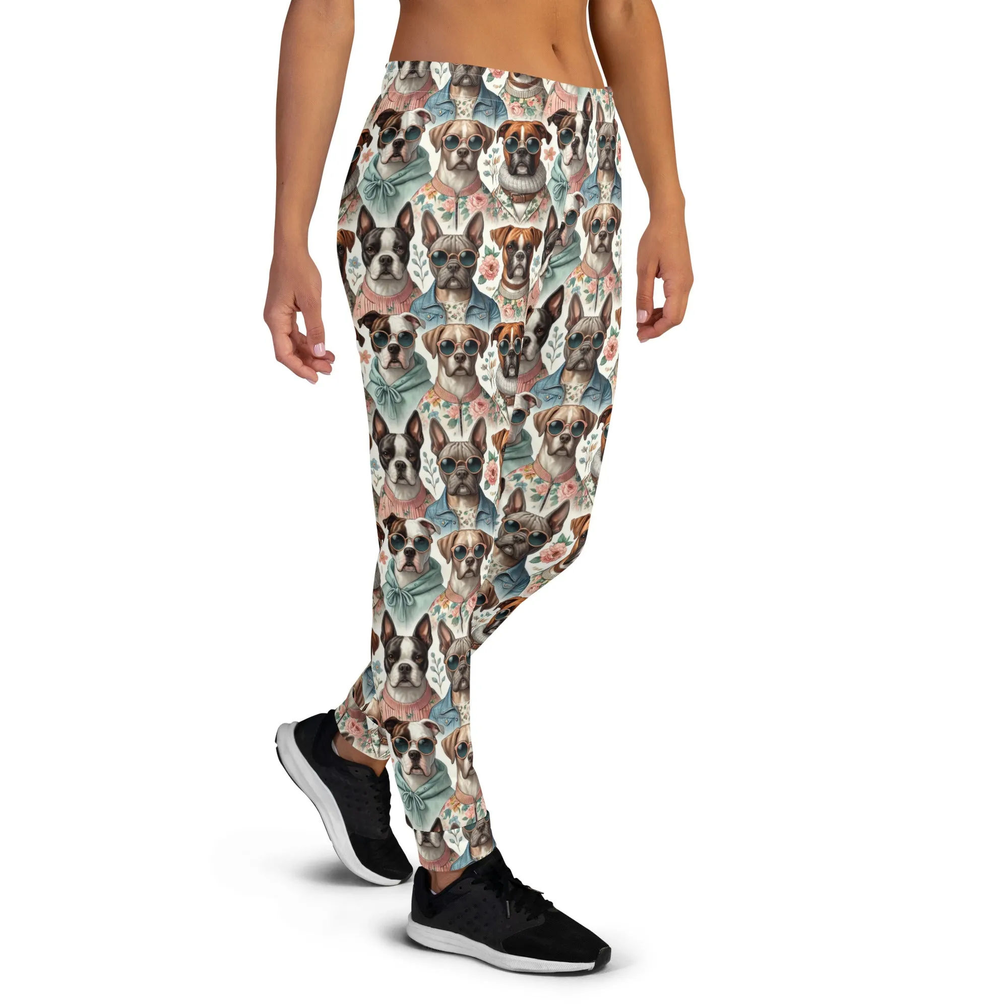 Women’s Slim Fit Joggers with Boxer, Boston Terrier, & Frenchie Print