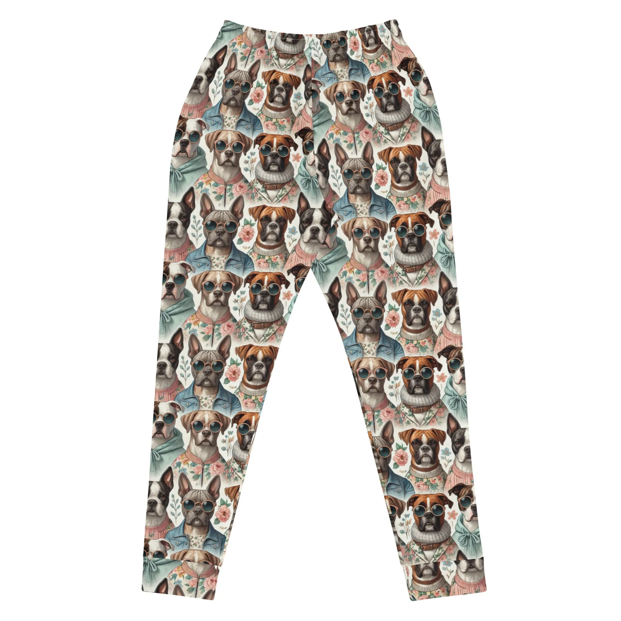 Women’s Slim Fit Joggers with Boxer, Boston Terrier, & Frenchie Print