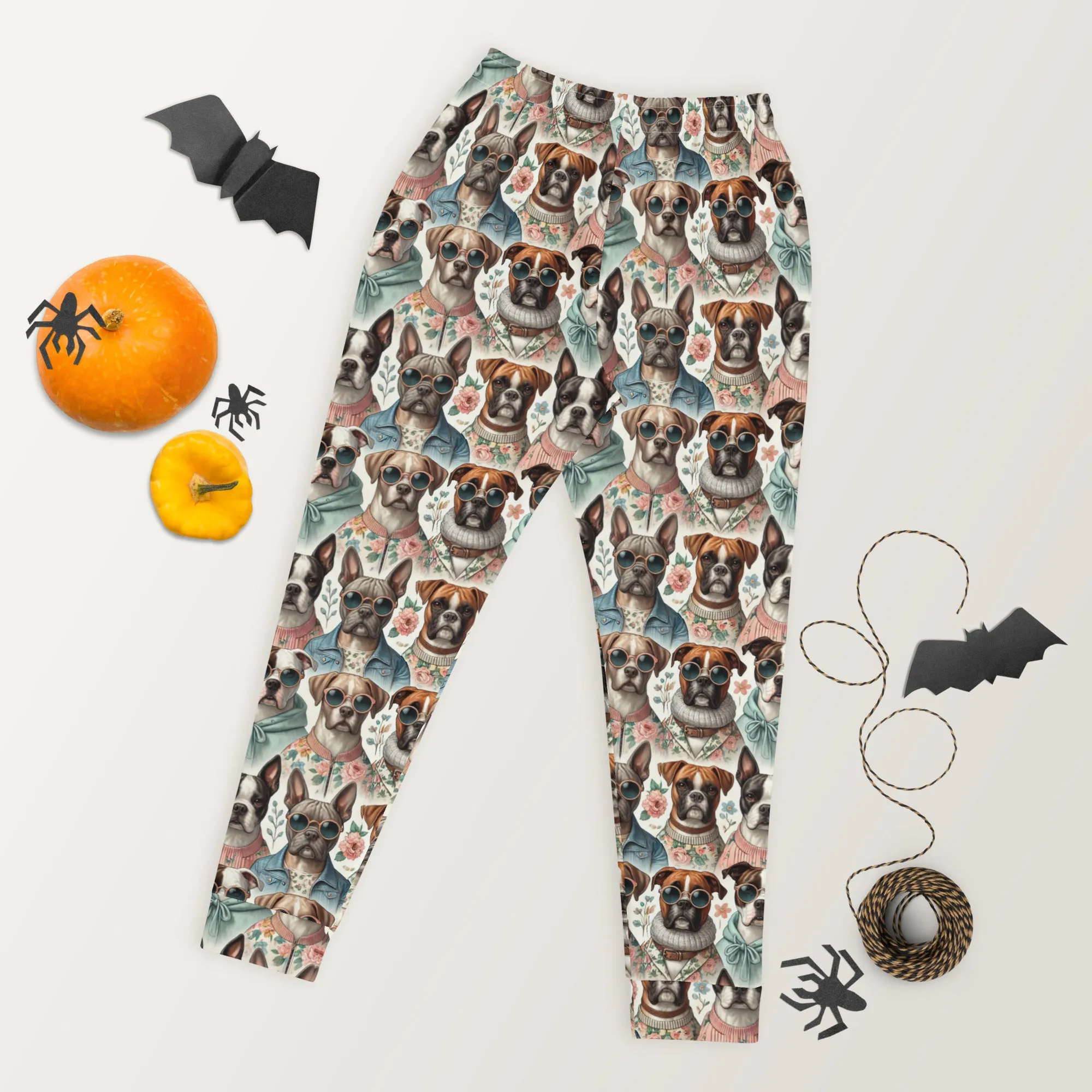 Women’s Slim Fit Joggers with Boxer, Boston Terrier, & Frenchie Print