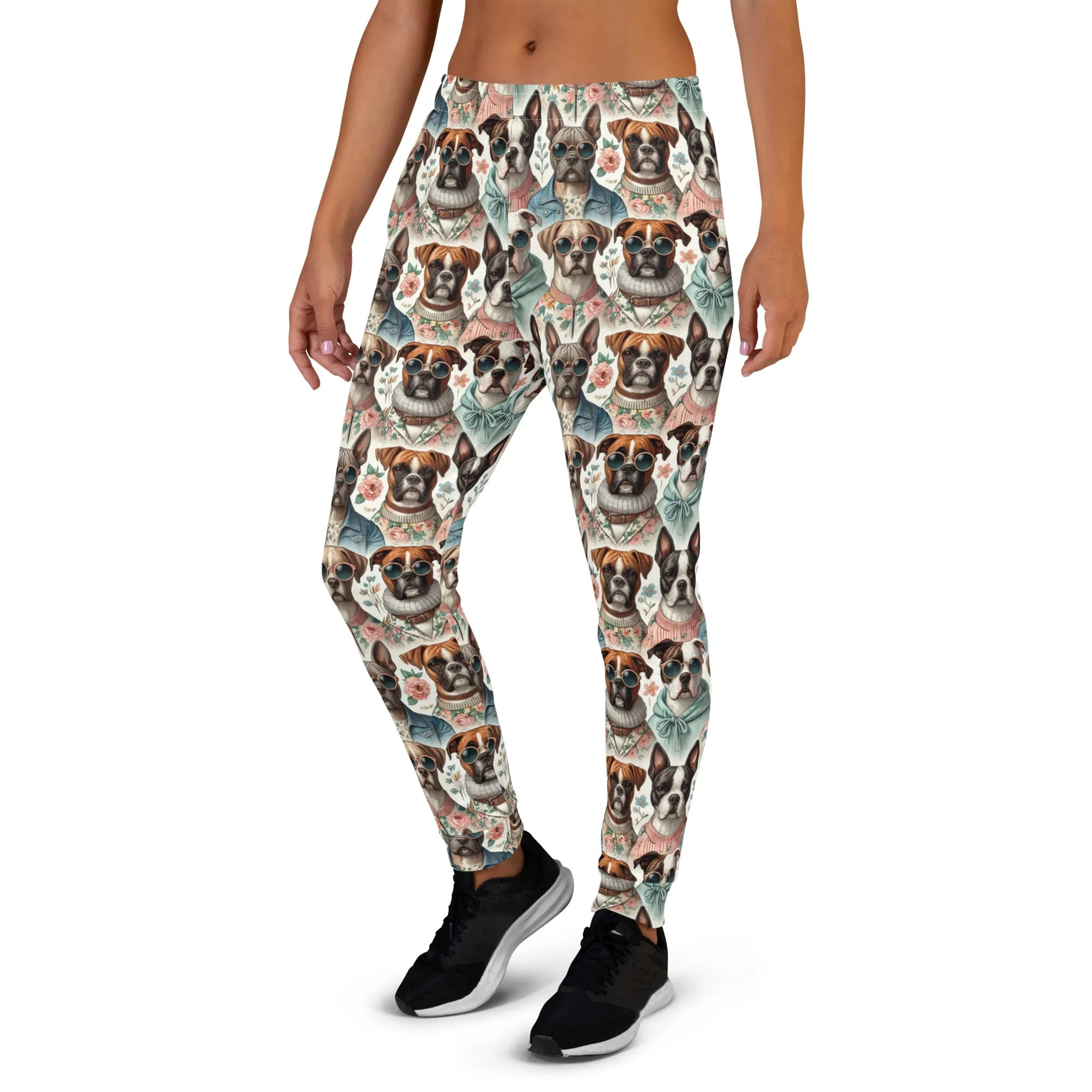 Women’s Slim Fit Joggers with Boxer, Boston Terrier, & Frenchie Print