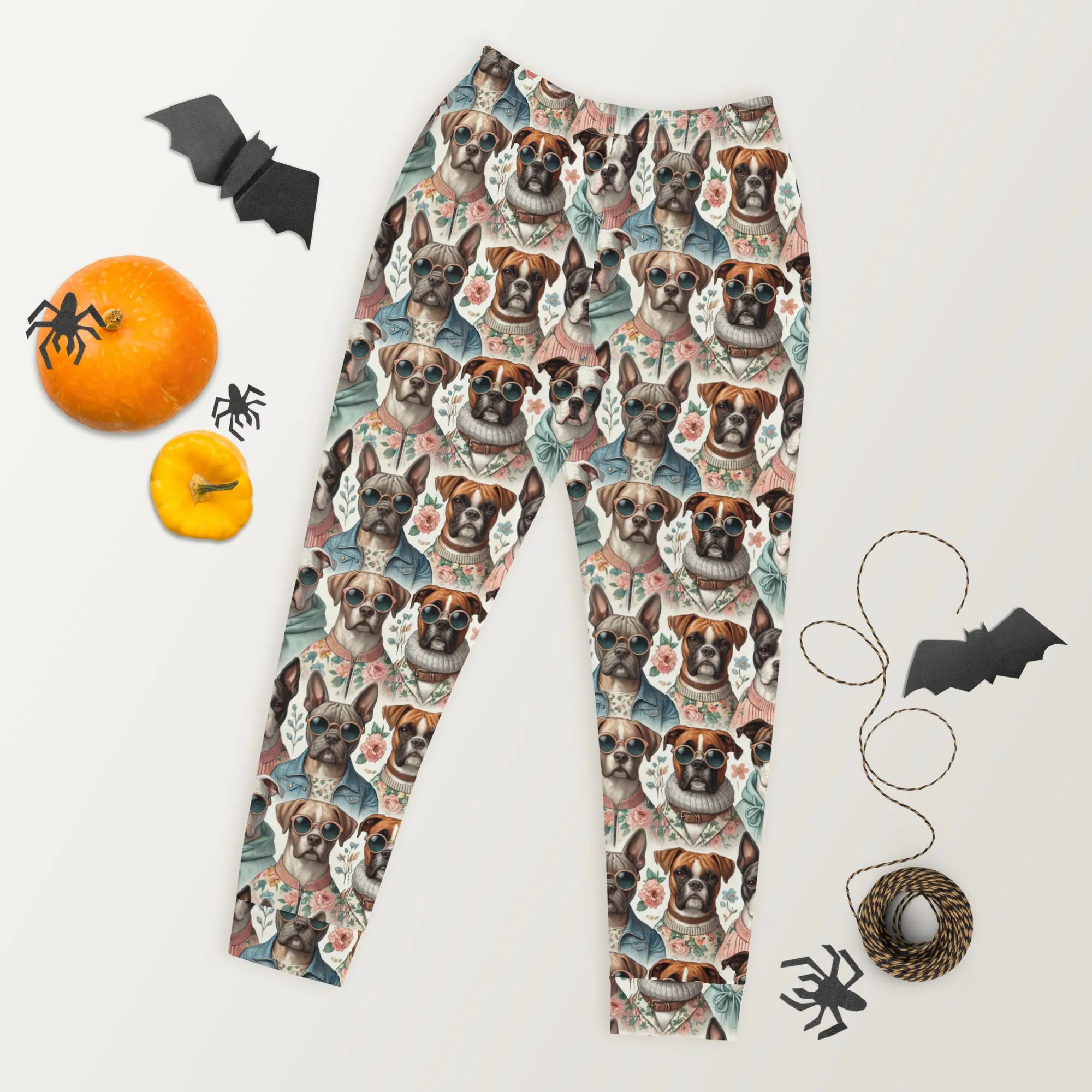 Women’s Slim Fit Joggers with Boxer, Boston Terrier, & Frenchie Print