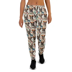 Women’s Slim Fit Joggers with Boxer, Boston Terrier, & Frenchie Print