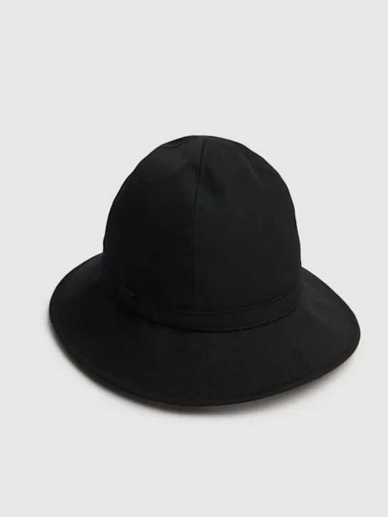 Yohji Yamamoto   Fedora wrinkled wool gabardine hat 